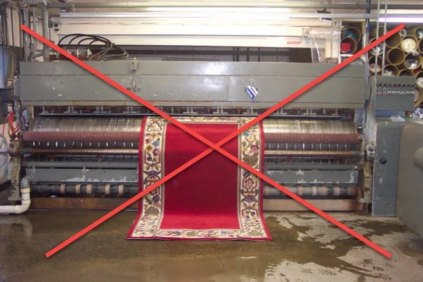 We do not use a one-size-fits-all rug cleaner.